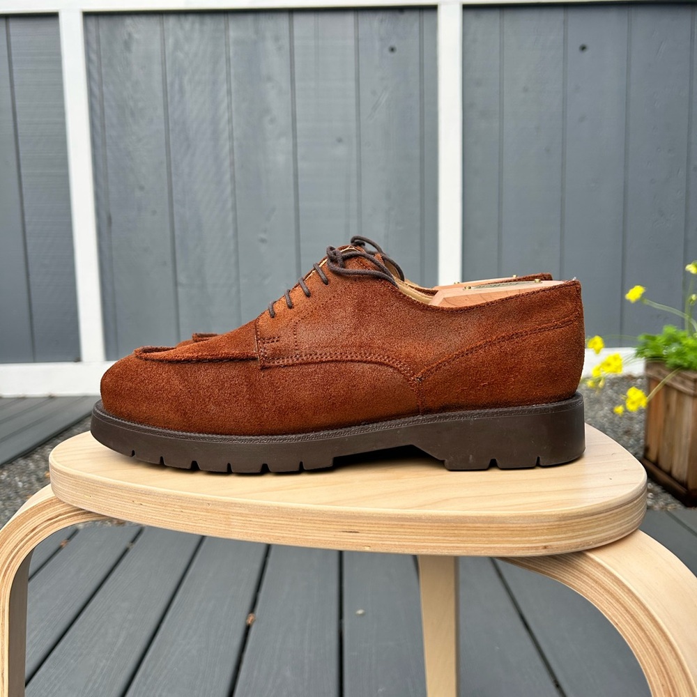 SV30147 Kleman Cognac Suede Golf Derby Shoes